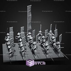 Samurai Army Warface Campaign STL Miniatures