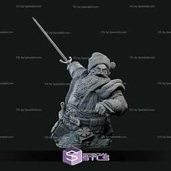 Santa Claus Crashing Bust STL Files