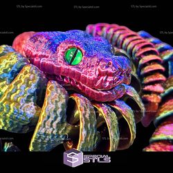 Super Basic STL Green Tree Python Articulated Snake