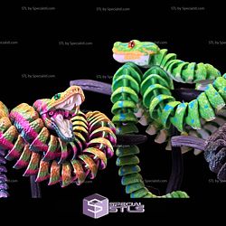 Super Basic STL Green Tree Python Articulated Snake