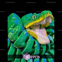 Super Basic STL Green Tree Python Articulated Snake