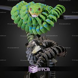 Super Basic STL Green Tree Python Articulated Snake
