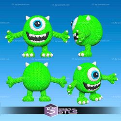 Super Basic STL Knitted Mike Wazowski