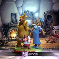 Three Bears Looney Tunes STL Files