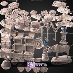 Treasure Terrain Set STL Miniatures