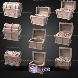 Treasure Terrain Set STL Miniatures