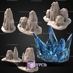 Tundra Terrain Set STL Miniatures