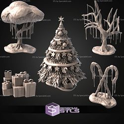 Tundra Terrain Set STL Miniatures