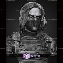 Winter Soldier Portrait Bust 341mm STL Files