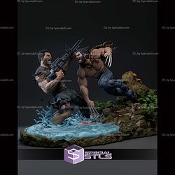 Wolverine Battle Punisher 1-6 STL Files