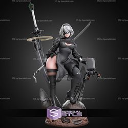2B and Weapon Nier Automata 298mm STL Files