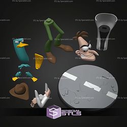 Chibi STL Collection Perry and Dr Doof