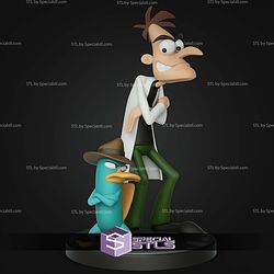 Chibi STL Collection Perry and Dr Doof