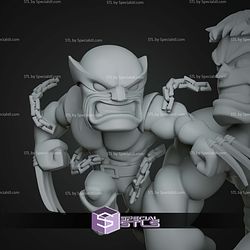 Chibi STL Collection Wolverine Vs Hulk