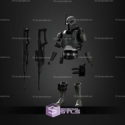 Custom 1-12 Figure STL Clone X Trooper Sniper Assassin Clone