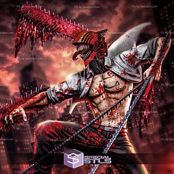 Denji and Beam Blood 280mm STL Files