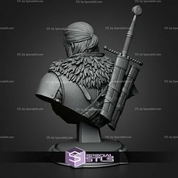 Geralt Bust 155mm Demon Head The Witcher 3 STL Files