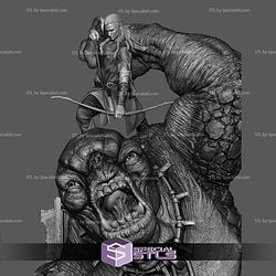 Legolas vs Troll Diorama Lite Version STL Files