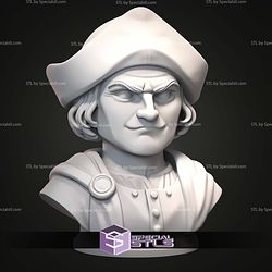 Mini Bust Character Collection STL Christopher Columbus
