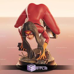 Spiderwoman Crawl Pose STL Files