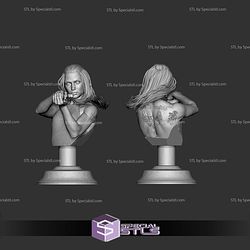 Ballerina Pointing Gun Bust 3D Printer Files