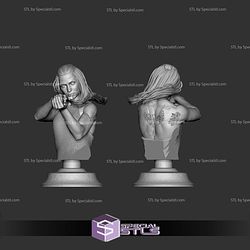 Ballerina Pointing Gun Bust 3D Printer Files