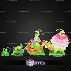Basic Pokemon Collection Chikorita Bayleef Meganium STL Files