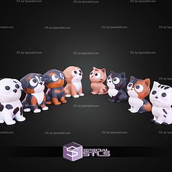 Basic STL Collection Dogs and Cats Cute Breeds