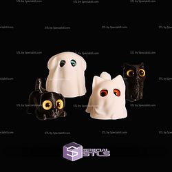 Basic STL Collection Mini Dogs and Cats Ghost
