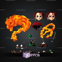 Chibi Flame Tanjiro STL Files