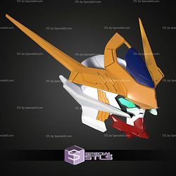 Cosplay STL Files Gundam Barbatos Lupus Helmet