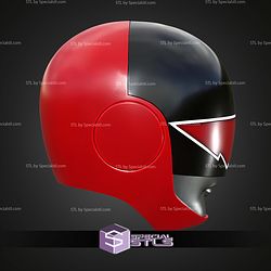 Cosplay STL Files Time Force Quantum Red Ranger Helmet