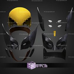 Cosplay STL Files Wolverine Brown Suit Helmet