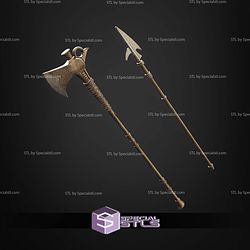 Custom 1-12 Figure STL SW Universe Imperial Sentinel Axe Spear