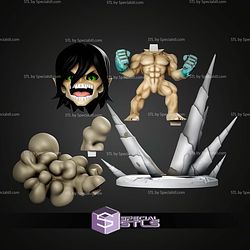 Eren Titan Angry Chibi STL Files