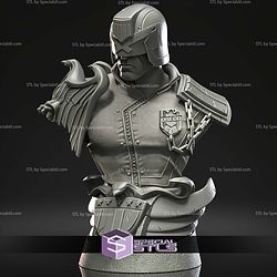 Judge Dredd with Enemy Head Bust STL Files