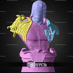 Judge Dredd with Enemy Head Bust STL Files