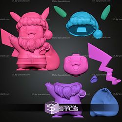Life Size Christmas Pikachu STL Files