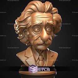 Mini Bust Character Collection STL Albert Einstein