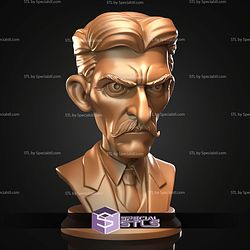 Mini Bust Character Collection STL Nikola Tesla