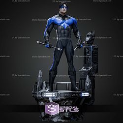 Nightwing Museum Pose on Base STL Files