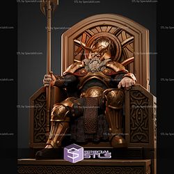 Odin on Throne 370mm STL Files