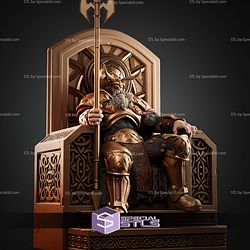 Odin on Throne 370mm STL Files
