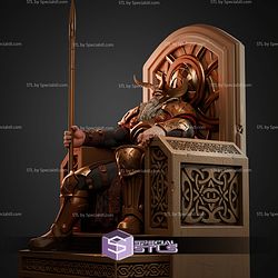 Odin on Throne 370mm STL Files