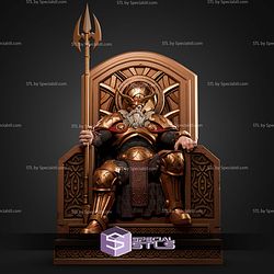 Odin on Throne 370mm STL Files