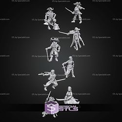 Pirates vs Cthulhu Campaign STL Miniatures