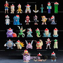 Pokemon Digimon Sonic Christmas Decoration Collection STL Files