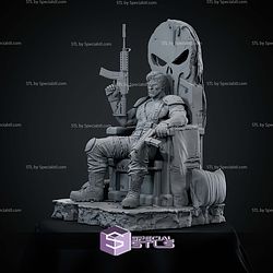 Punisher on Throne STL Files