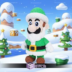Super Basic STL Knitted Super Mario Santa