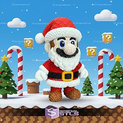 Super Basic STL Knitted Super Mario Santa